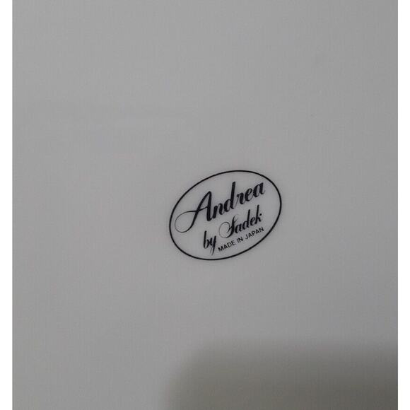 Andrea by Sadek Japan Cake Plate and Server Floral Gold Trim Modern Blue Serving - Picture 8 of 9